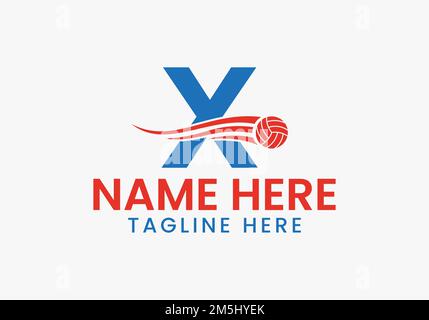 Letter Q Volleyball Logo Concept With Moving Volley Ball Icon. Volleyball  Sports Logotype Template Stock Vector Image & Art - Alamy