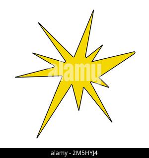 explosion in the style of the 90s. A bright flash of exclamation and admiration. Vector isolated illustration on a white background Stock Vector