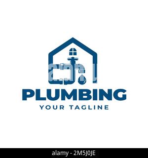 Home plumbing and heating service template Vector illustration design, symbol, icon Stock Vector