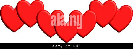 Gay pride rainbow hearts banner isolated Stock Vector