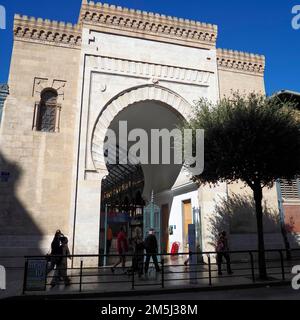 Moorish arched entrance to Central Mercado de Atarazanas,Malaga,Spain,Europe