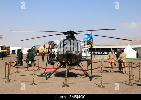 Aqaba, Jordan : MD-530 little bird helicopter for Jordanian Army Stock Photo