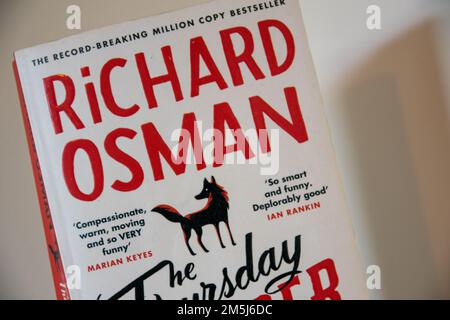 Durham, UK - 29th December 2022: Richard Osman 'The Thursday Murder Club', book one of Richard Osmans best selling Thursday murder club books. . Stock Photo