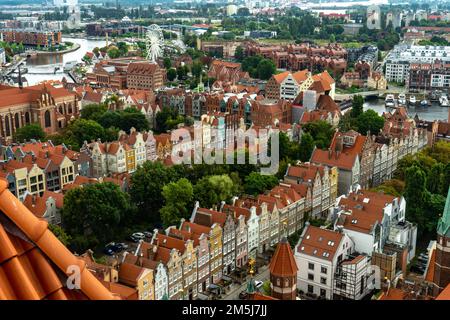 Gdansk, Poland 21 August 2022 view from church tower Stock Photo