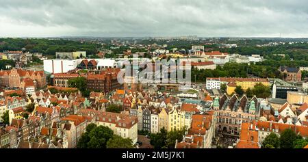 Gdansk, Poland 21 August 2022 view from church tower Stock Photo