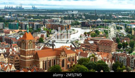 Gdansk, Poland 21 August 2022 view from church tower Stock Photo