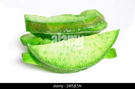 Dried peel pomelo isolated on white background. Stock Photo