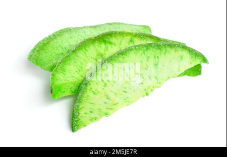 Dried peel pomelo isolated on white background. Stock Photo