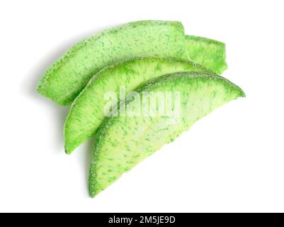 Dried peel pomelo isolated on white background. Stock Photo
