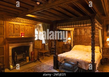UK. England,Kent,Hever Castle, King Henry VIII Bedroom Stock Photo