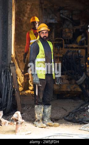 workers at work in the city Stock Photo
