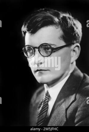 Shostakovich. Portrait of the russian composer and pianist, Dmitri Dmitriyevich Shostakovich (1906-1975), early 1930s Stock Photo