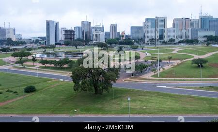 Architectural detail of the Burle Marx Garden located at the Exio Monumental (Monumental Axis), a central avenue in Brasília's city design Stock Photo