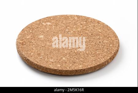 cork coaster isolated on white background Stock Photo
