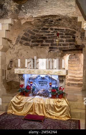 NAZARETH, ISRAEL December 2022: Inside of he Church of the Annunciation, sometimes also referred to as the Basilica of the Annunciation is a church in Stock Photo