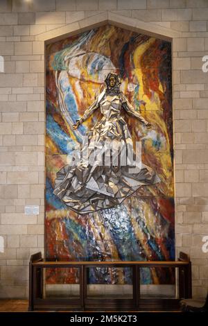 NAZARETH, ISRAEL December 2022: Inside of he Church of the Annunciation, sometimes also referred to as the Basilica of the Annunciation is a church in Stock Photo