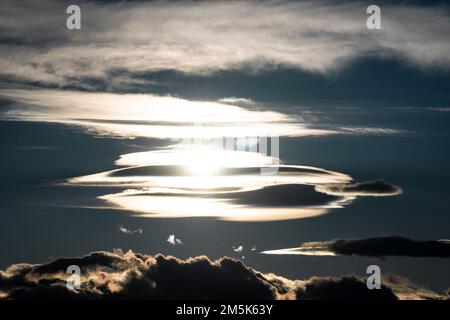 Ominous clouds in northern skies. Stock Photo