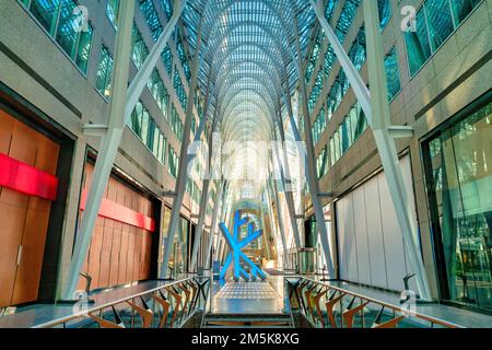 The majestic Allen Lambert Galleria in Brookfield Place in downtown Toronto, Ontario, Canada Stock Photo