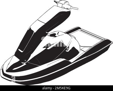 Jet Scooter Vector. Illustration On White Background. A vector illustration Of A Jet Scooter. Stock Vector
