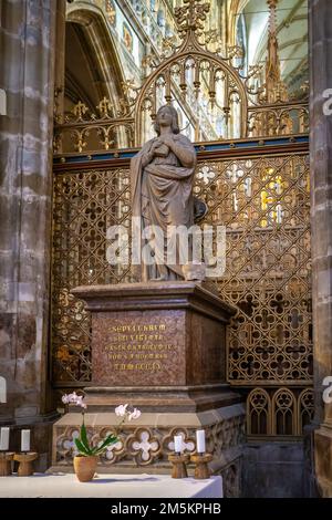 Imperial Chapel and Tomb of St Vitus in St. Vitus Cathedral Interior at Prague Castle - Prague, Czech Republic Stock Photo