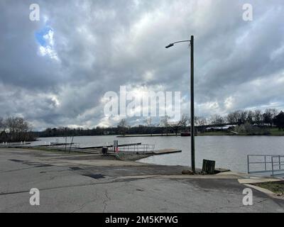 The U.S. Army Corps of Engineers Nashville District is closing Bull Creek Boat Ramp for repairs April 4-8, 2022, on the shoreline of Old Hickory Lake in Gallatin, Tennessee. Stock Photo