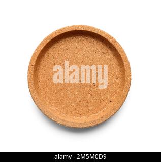 Cork plate isolated on white background Stock Photo