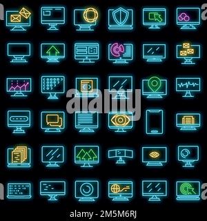 Portable computer linear icons set. Laptop, Notebook, Ultrabook ...