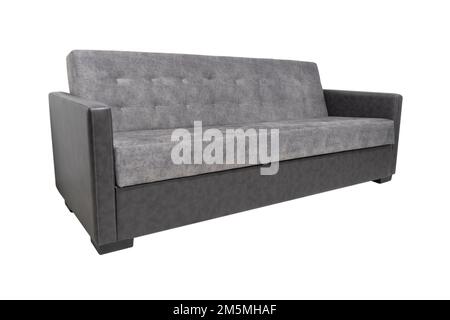 Front view of sofa isolated on white background. Modern furniture. Sofa isolated. Stock Photo