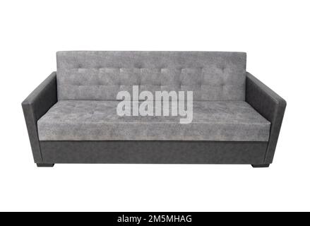 Front view of sofa isolated on white background. Modern furniture. Sofa isolated. Stock Photo