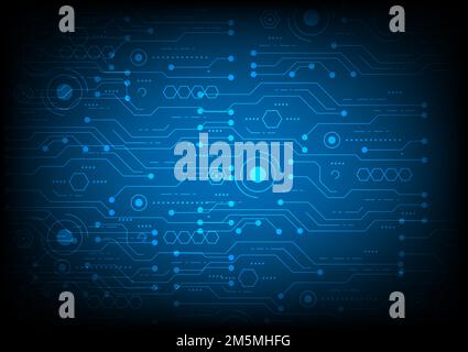 Circuit technology background with hi-tech digital data connection, stock vector Stock Vector