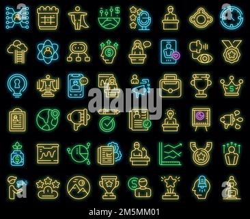 Motivational speaker line vector icons and signs. Encourager, Inspirer ...