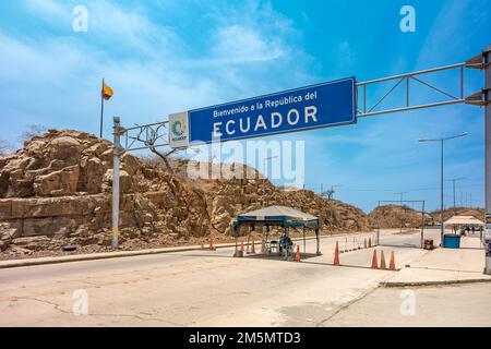 Ecuador - September 22, 2022: border crossing to Ecuador Stock Photo