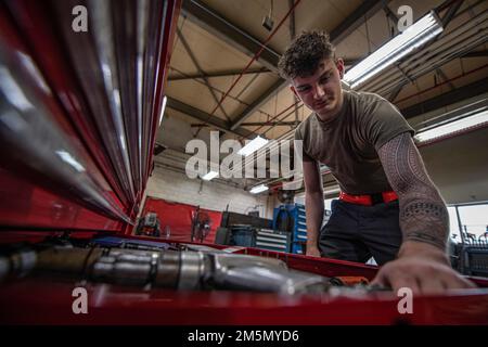18th Component Maintenance Squadron at Kadena Air Base inspects fitting ...