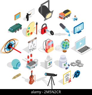 Proceedings icons set. Isometric set of 25 proceedings vector icons for web isolated on white background Stock Vector