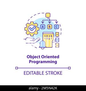 Object oriented programming concept icon Stock Vector