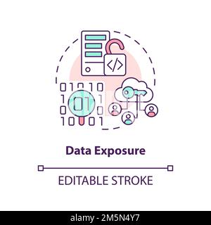 Data exposure concept icon Stock Vector
