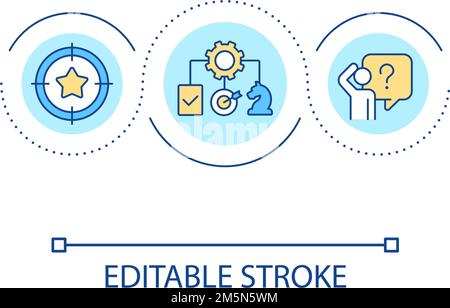 Create business strategy loop concept icon Stock Vector