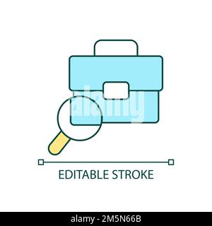 Searching job RGB color icon Stock Vector