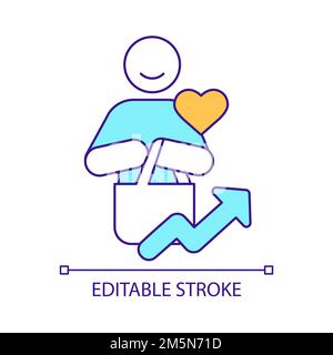 Satisfied customer RGB color icon Stock Vector