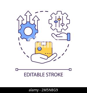 Goods delivery service optimization concept icon Stock Vector