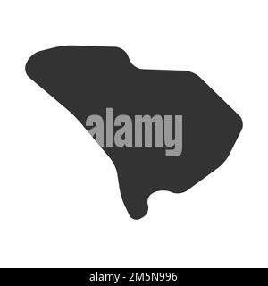 South Carolina, state of USA - solid black outline map of country area ...