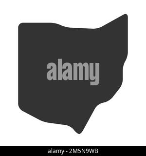 Ohio, state of USA - solid black outline map of country area. Simple ...