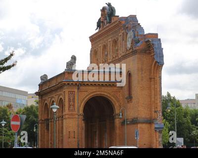 Remains of the Anhalter Bahnhof in Berlin, Germany Stock Photo