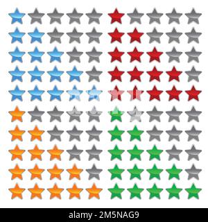 A set of five levels for any design Stock Vector