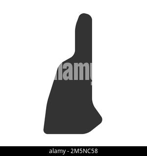 New Hampshire state of United States of America, USA. Simplified thick black silhouette map with rounded corners. Simple flat vector illustration Stock Vector