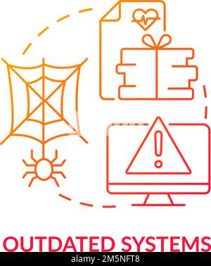 Outdated systems red concept icon Stock Vector Image & Art - Alamy