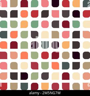 Color checkered squares background generative pattern illustration Stock Vector