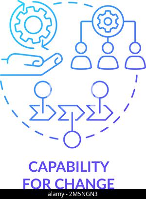 Capability for change blue gradient concept icon Stock Vector