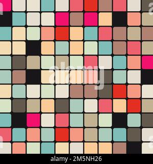 Color checkered squares background generative pattern illustration Stock Vector