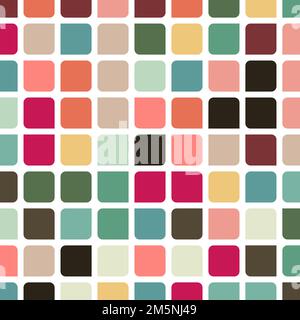 Color checkered squares background generative pattern illustration Stock Vector